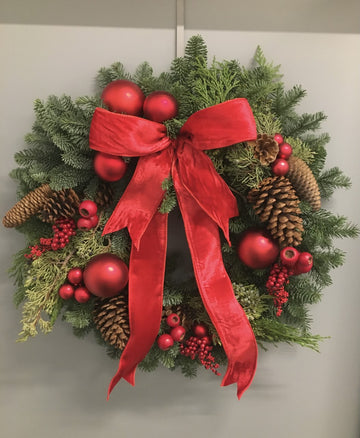 Wreath Holiday Red