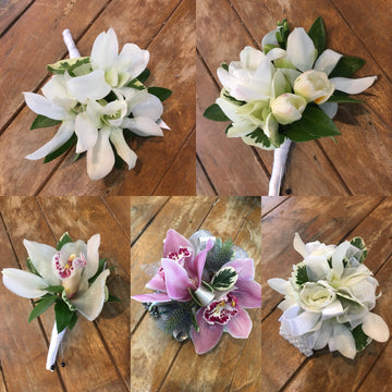 Four Corsages and a Boutonniere